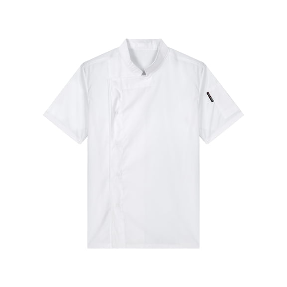Raenseen Men Unisex Classic Professional Chef Coat Chef Jacket Button-down Baking Cooking Uniform Whie L