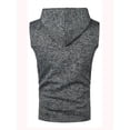 thumbnail image 1 of Raenseen Men Workout Hooded Hoodies Sleeveless Gym Workout Tank Tops with Pocket Bodybuilding Muscle Dark Gray XL, 1 of 7