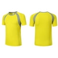 thumbnail image 1 of Raenseen Men's UPF50+ UV Protection Rash Guard Stretchy Summer Swimming Tops Active Sport Casual Yellow M, 1 of 8