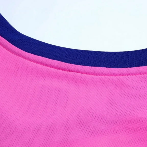 Raenseen Mens Padded Football Shirt Long Sleeve Soccer Jersey T-shirts Running Training Workout Tops Hot Pink M