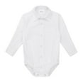 thumbnail image 1 of Raenseen iEFiEL Infant Baby Boys Long/Short Sleeves Gentleman Romper Jumpsuit Formal Dress Shirt White 3-6M, 1 of 6
