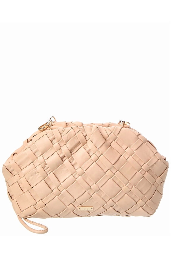 Aya Leather Clutch, Pink