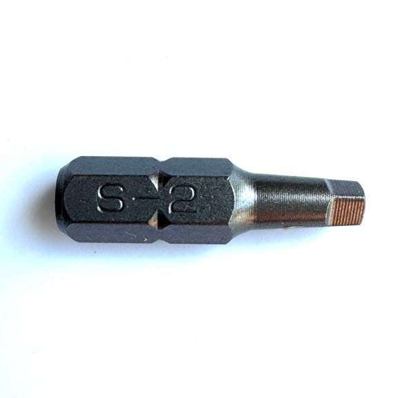 RafKat SQ2 Square (Robertson) Insert Bits, 1 in. Length, 1/4 in. Hex Shank, S2 Steel, Impact Rated (15-Pack)