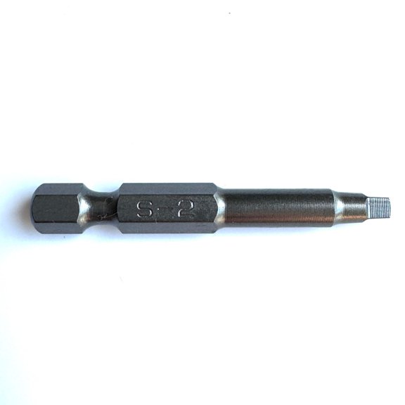 RafKat SQ2 Square (Robertson) Power Bits, 2 in. Length, 1/4 in. Hex Shank, S2 Steel, Impact Rated (10-Pack)