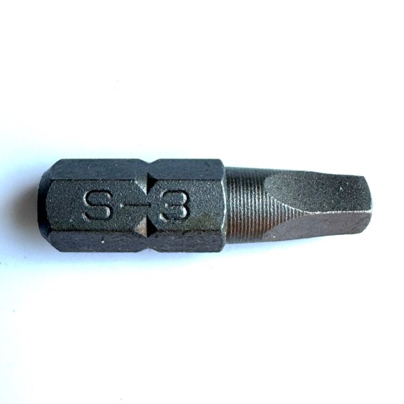 RafKat SQ3 Square (Robertson) Insert Bits, 1 in. Length, 1/4 in. Hex Shank, S2 Steel, Impact Rated (15-Pack)