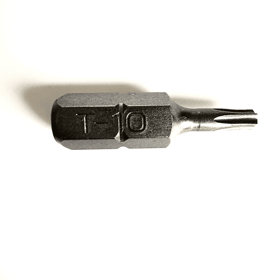 RafKat T10 Torx Insert Bits, 1 in. Length, 1/4 in. Hex Shank, S2 Steel, Impact Rated (15-Pack)