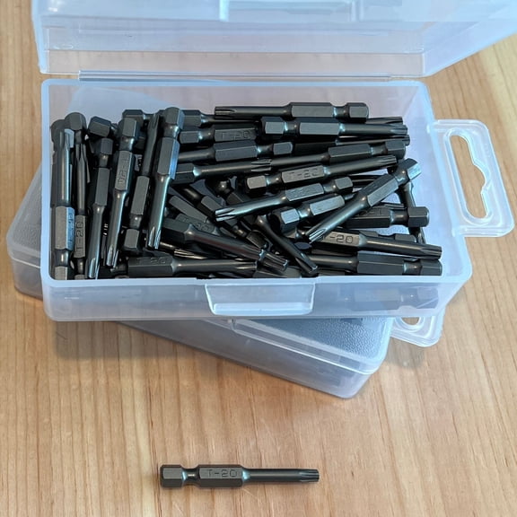 RafKat T20 Torx Power Bits, 2 in. Length, 1/4 in. Hex Shank, S2 Steel, Impact Rated (100-Pack)