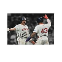 Rafael Devers Ceddanne Rafaela Signed Poster Room Aesthetic Poster Print Art Wall Painting Canvas Posters Gifts Modern Bedroom Decor 12x18inch(30x45cm)