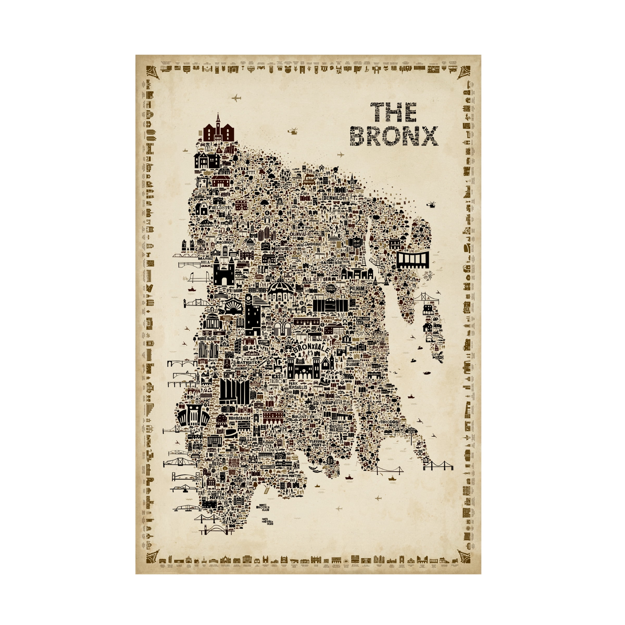 Rafael Esquer 'Antique New York Collection Bronx' Canvas Art