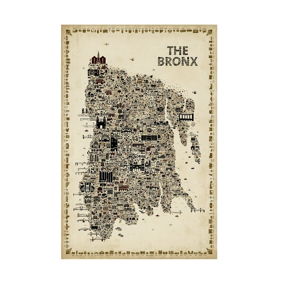 Rafael Esquer 'Antique New York Collection Bronx' Canvas Art