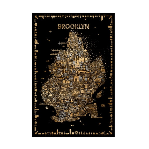 Rafael Esquer 'Glam New York Collection Brooklyn' Canvas Art