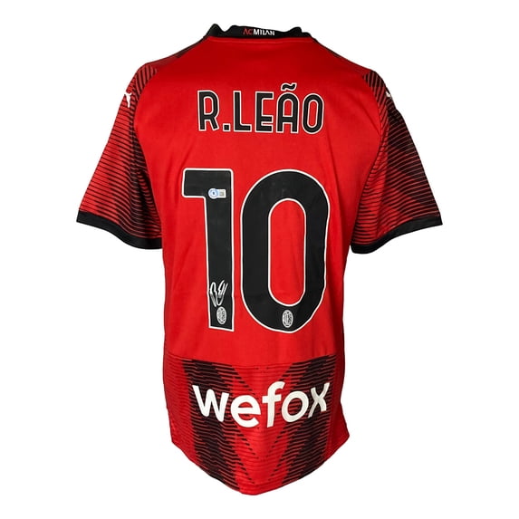 Rafael Leao Signed AC Milan Puma Soccer Jersey BAS