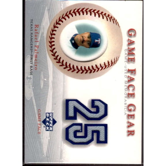 Rafael Palmeiro Card 2003 Upper Deck Game Face Gear #RP