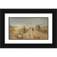 thumbnail image 1 of Rafael Senet y Perez 14x10 Black Ornate Wood Framed Double Matted Museum Art Print Titled: Home from the Herd, 1 of 5