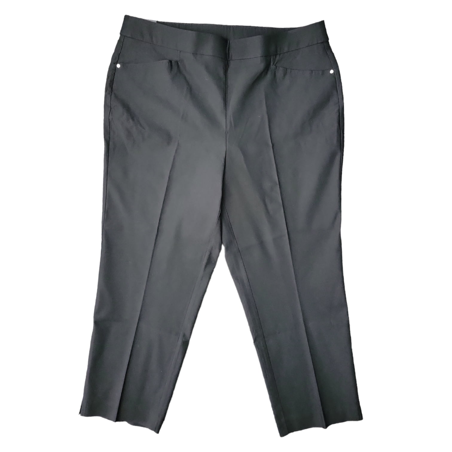 Rafaella Ladies High Stretch Fabric Pull-On Front Pockets Capri Pants ...