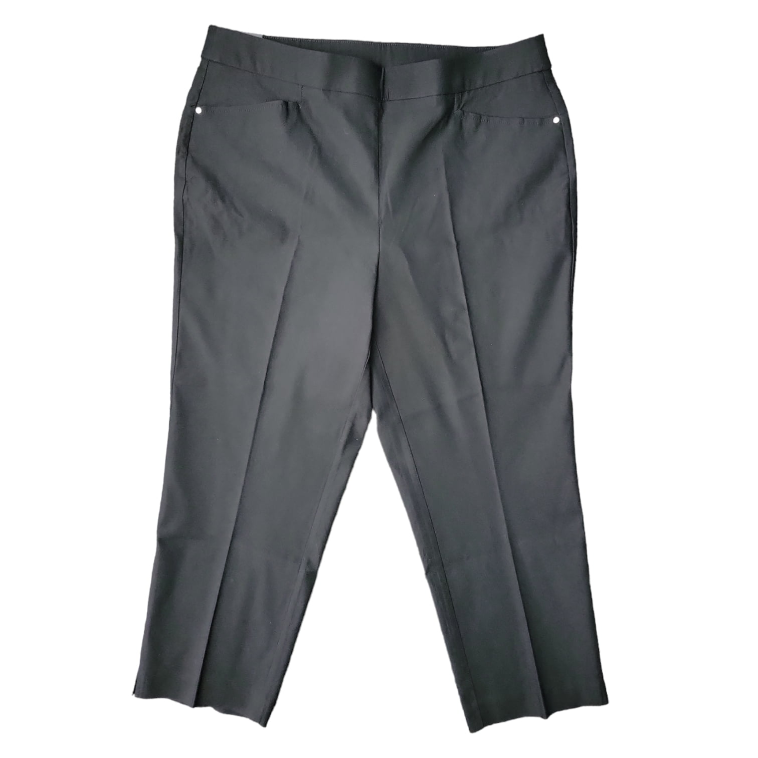 Rafaella Women's High Stretch Capri Pants – Pull-On With Front Pockets, Machine Washable