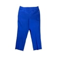 thumbnail image 1 of Rafaella Ladies High Stretch Fabric Pull-On Front Pockets Capri Pants (Lapiz, 14), 1 of 2