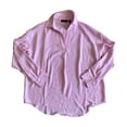thumbnail image 1 of Rafaella Ladies Relaxed Fit Soft Textured High-Low Hem Cuffed Sleeve Woven Top (Orchid Bouquet, XL), 1 of 1