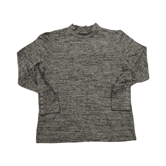 Rafaella Women's Long Sleeve Hacci Fashion Sweater Top (Tweed Heather, XL)