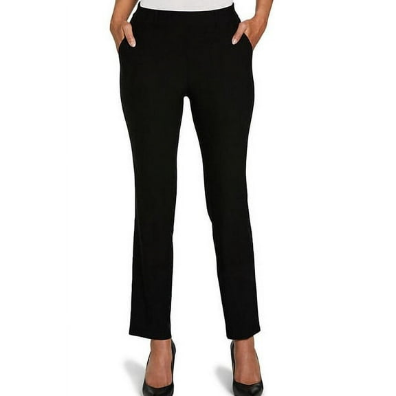 Rafaella Women's Millenium High Pull On Stretch Pant (Black, 18)