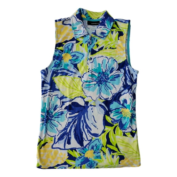 Rafaella Women's Soft Sleeveless Zipper Fashion Top (Ceramic, XS)