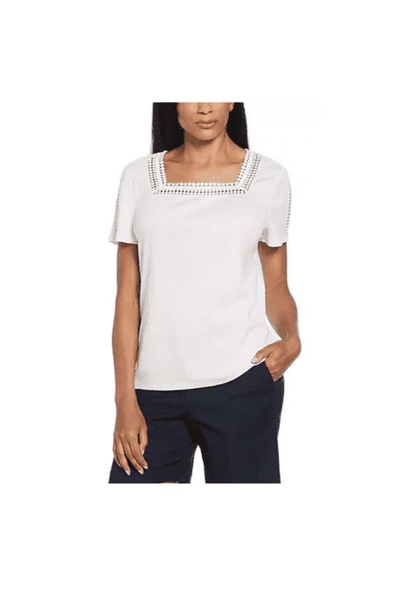 Women's Squareneck Top Size M White