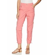 Rafaella Womens Size 18 Comfort Waist Lightweight Pull-On Ripstop Cargo Ankle Pants, Desert Rose Pink