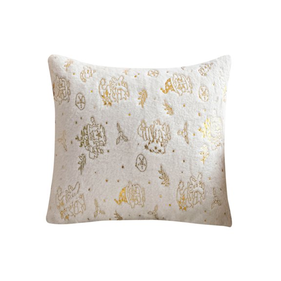 Rafayl 17.7*17.7 inch (45cm*45cm)Christmas Decorative Pillowcases, Embroidered Christmas Trees,for Christmas Decor Home Bed Room Sofa Chair Couch（A Single Pillowcase Without A Pillo）