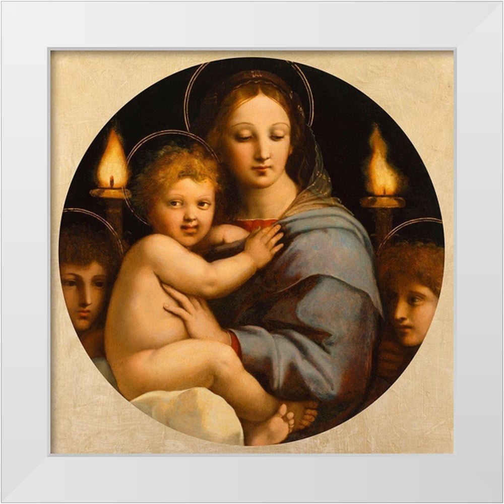 Raffaello 20x20 Black Modern Framed Museum Art Print Titled - Madonna dei  candelabri 