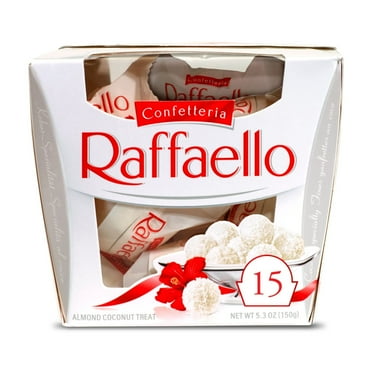 Raffaello, 15 Count, Premium Gourmet White Almond, Cream and Coconut, 5.3 oz