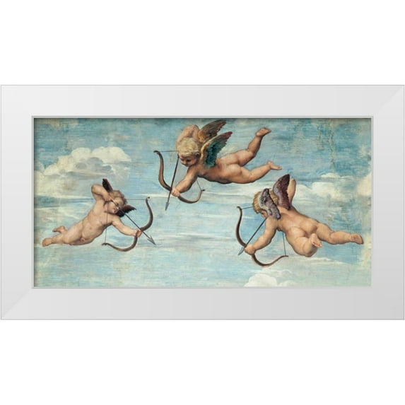 Raffaello 32x18 White Modern Wood Framed Museum Art Print Titled - Trionfo di Galatea