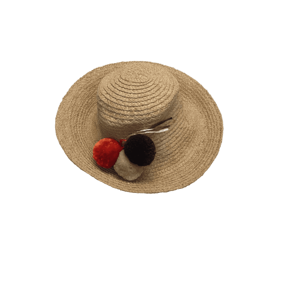 Raffaello Bettini Straw Hat Natural Brown Size Large Italy  display picture 1