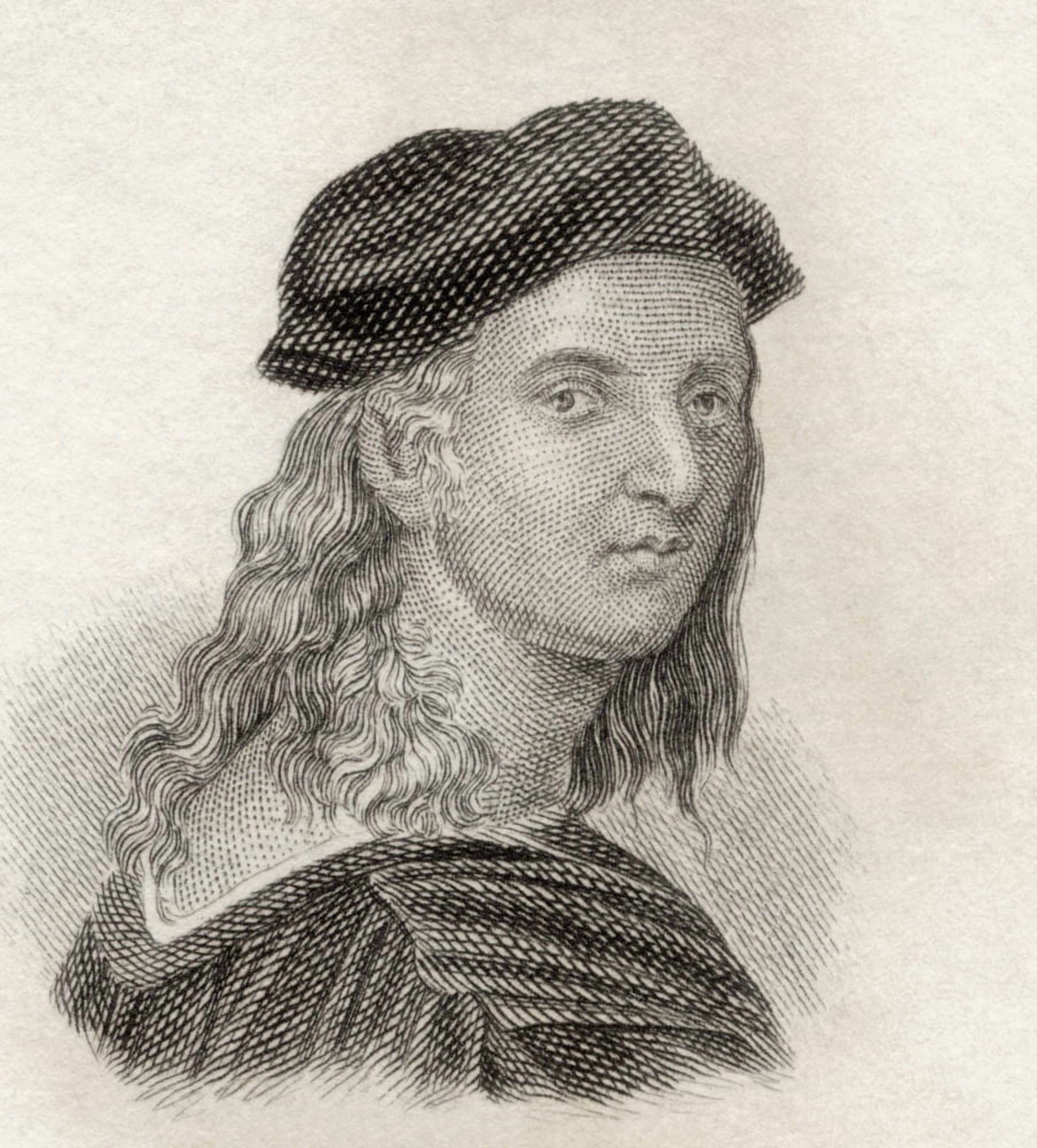 Raffaello Sanzio Da Urbino 1483 To 1520 Aka Raphael Italian Painter And Architect Of The High Renaissance From Crabbs Historical Dictionary Published 1825 Canvas Art - Ken Welsh Design Pics (28 x 30)