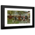 thumbnail image 1 of Raffaello Sorbi 24x16 Black Modern Framed Museum Art Print Titled - The Huntsmen's Lunch (1922), 1 of 1