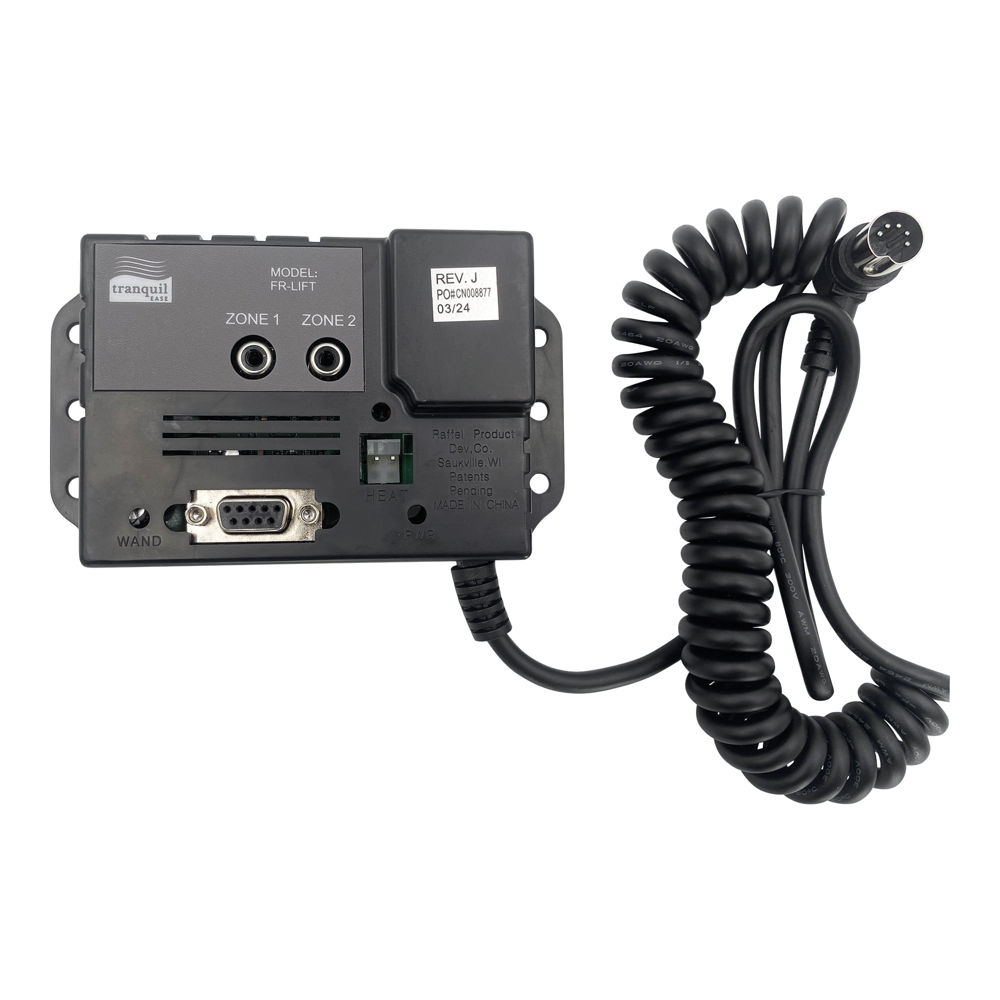 Raffel Systems 2802 Junction Box Model FR-LIFT for Lift Chairs Power Recliner, black