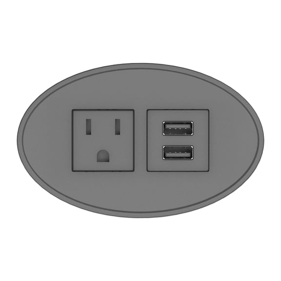 Raffel Systems USB-A Oval  120V Power Station - Black
