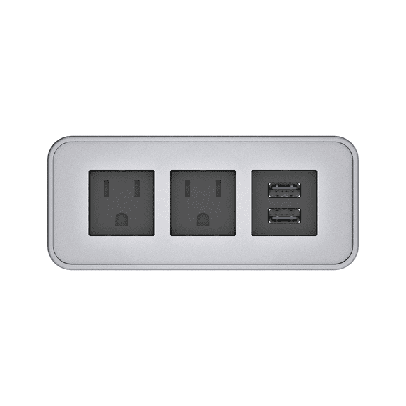 Raffel Systems USB-A Rectangle  120V Power Station - Silver