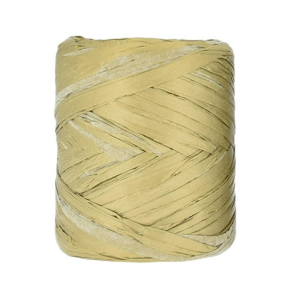 Raffia Paper Craft Ribbon Handmade for Wrapping Bouquets Crafting DIY Supply Gold