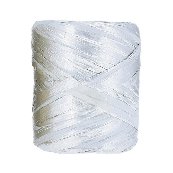 Raffia Paper Craft Ribbon Twine Rope Macrame Projects Packing Paper Twine Ribbon for Packing Gardening Wedding Decor Crafting Craft Weaving Argent