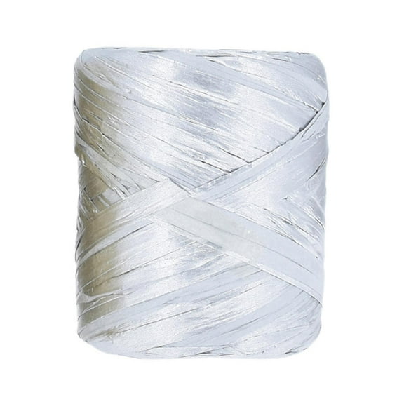 Raffia Paper Craft Ribbon Twine Rope Macrame Projects Packing Paper Twine Ribbon for Packing Gardening Wedding Decor Crafting Craft Weaving Argent