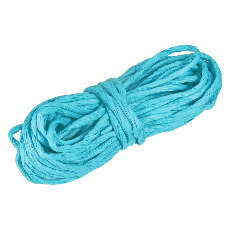 Raffia Paper Craft Rope Packing Rope 16.4 Yards Handmade Twisted Paper Craft  String/Cord/Rope Lake Blue 