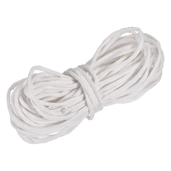 Uxcell Raffia Paper Craft Rope Packing Rope 16.4 Yards Twisted Paper White
