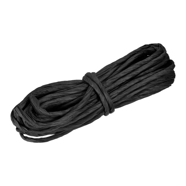 Raffia Paper Craft Rope Packing Rope 8.7 Yards Handmade Twisted Paper Craft  String/Cord/Rope Black 