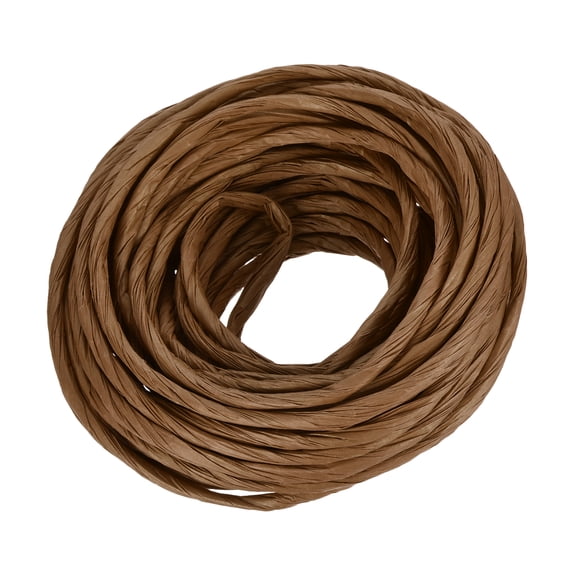 Raffia Paper Ribbon 11 Yard Raffia String Paper Rope Handmade Paper Craft Cord Deep Brown
