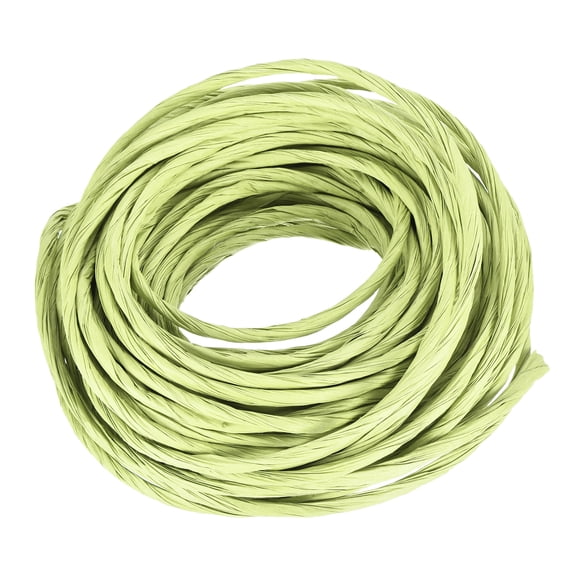 Raffia Paper Ribbon 15 Yard Raffia String Paper Rope Handmade Paper Craft Cord Pale Green
