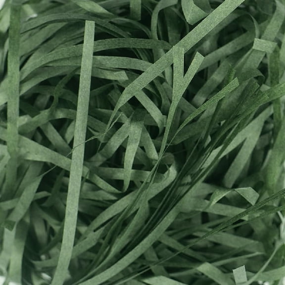 Raffia Paper Shredded Filler Easter Grass for Gift Box Basket Filling Wrapping Supplies, Multicolored (Dark green)