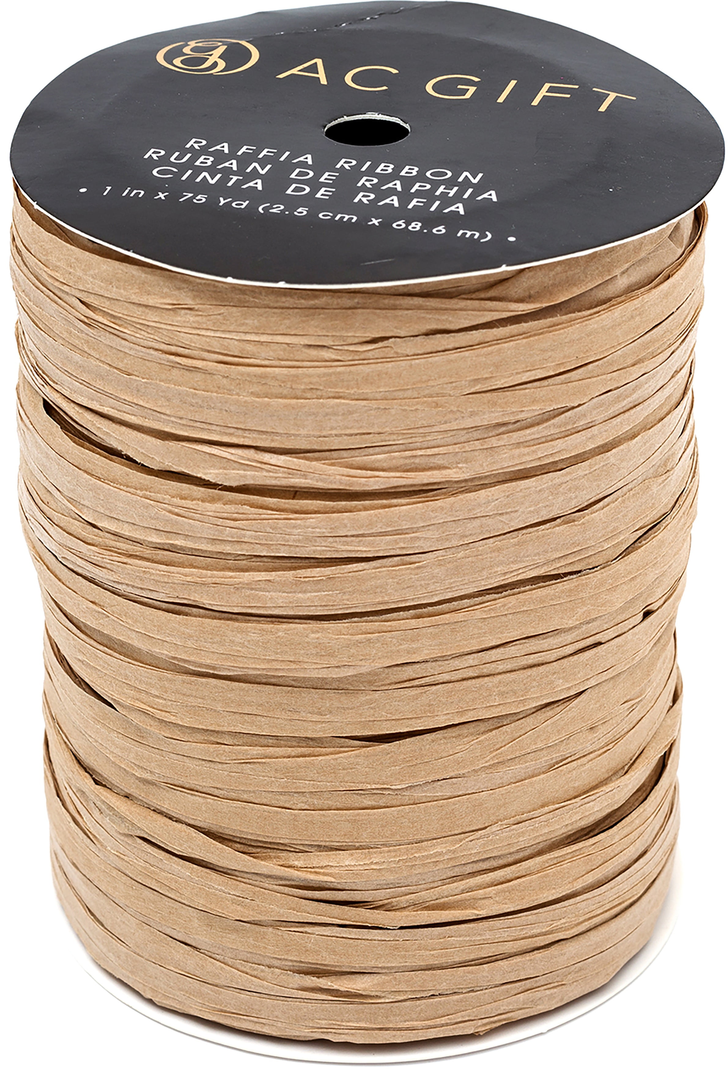 Raffia Ribbon 1"X75ydKraft