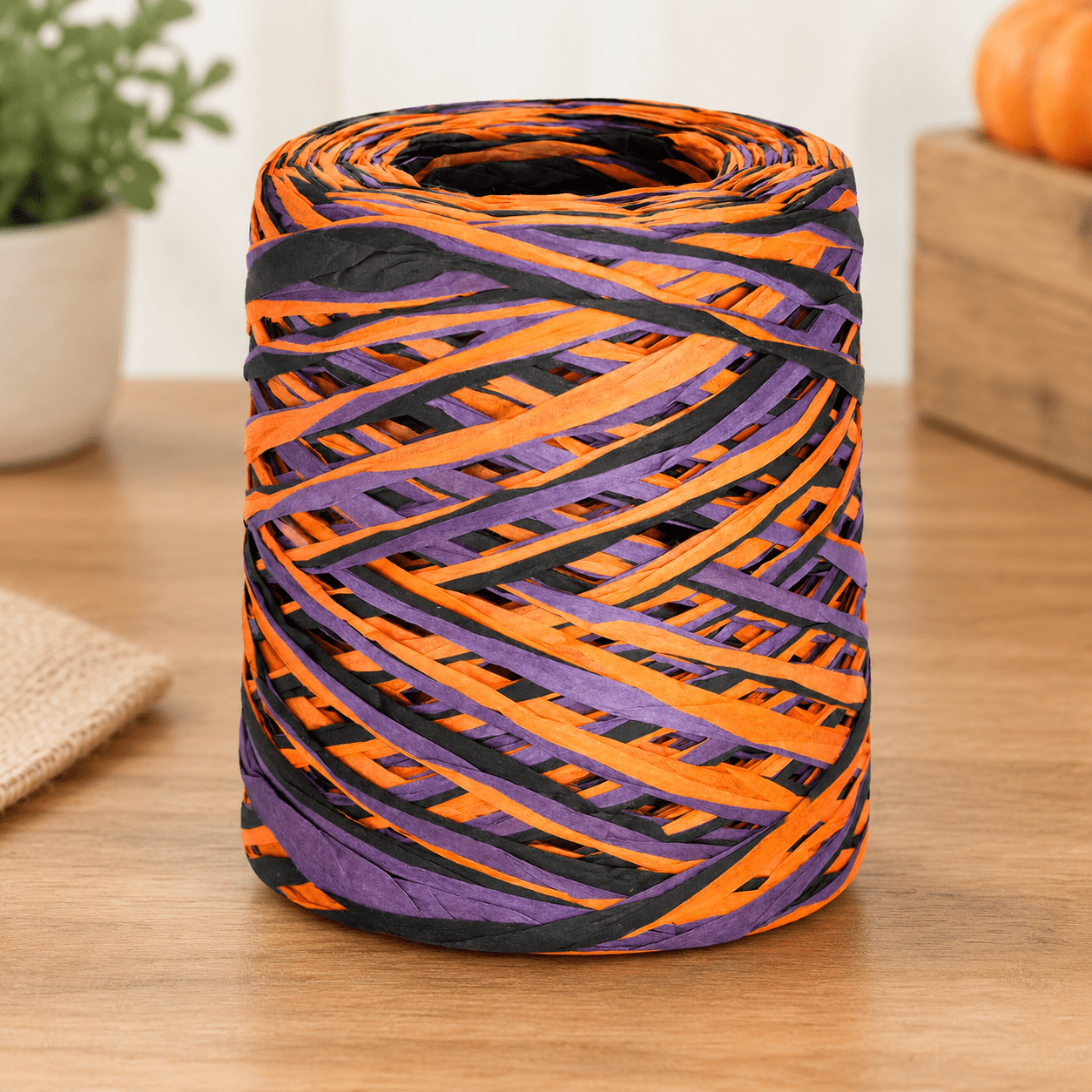 Paper Ribbon Pack Raffia Ribbon 525 Feet Orange Black Purple Raffia Ribbon Colored Raffia ...