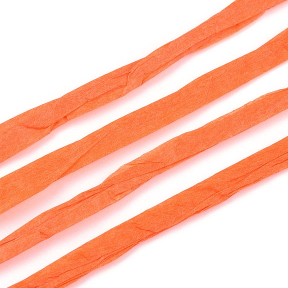 Raffia Ribbon Packing Paper String for Gift Wrapping Party Decor Craft Weaving Coral 3~4mm about 200m/roll DIY