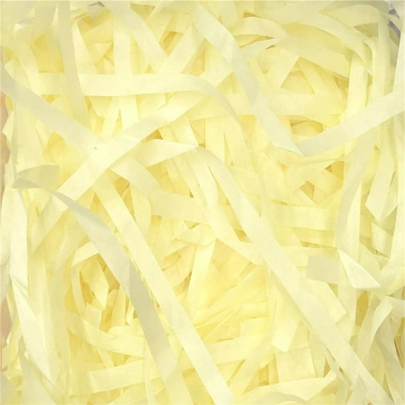Raffia Shredded Paper Confetti Gift Box Filling Material for Wedding DIY Crafts & Party Decorations 0.22lb Light Yellow